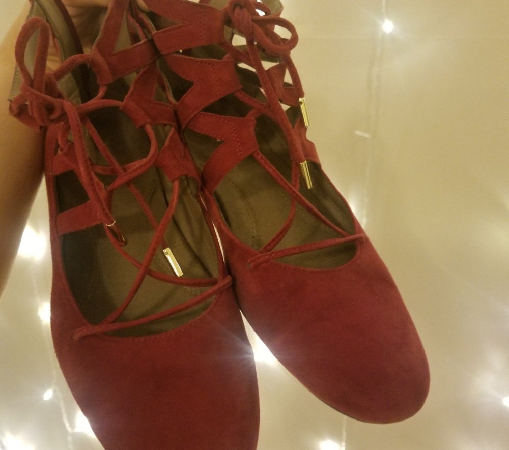 Red ballet flats